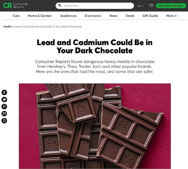 你确认自己是在吃巧克力还是在服毒香港消委会最新测评给你答案