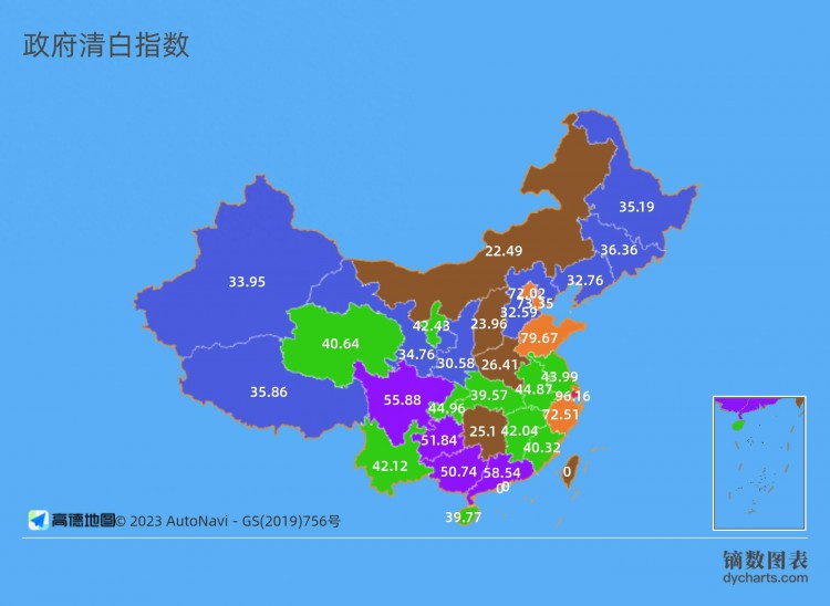 政府清白指数排名,内蒙古,山西,垫底,上海高居榜首你认同吗